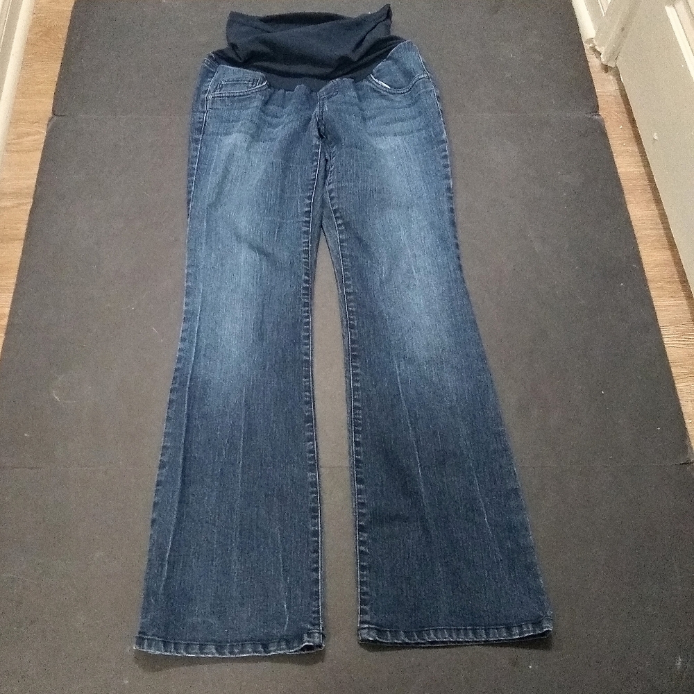 INDIGO BLUE maternity flare leg jeans, M